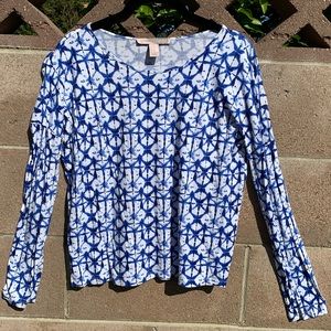 Forever 21 Blue Print Top